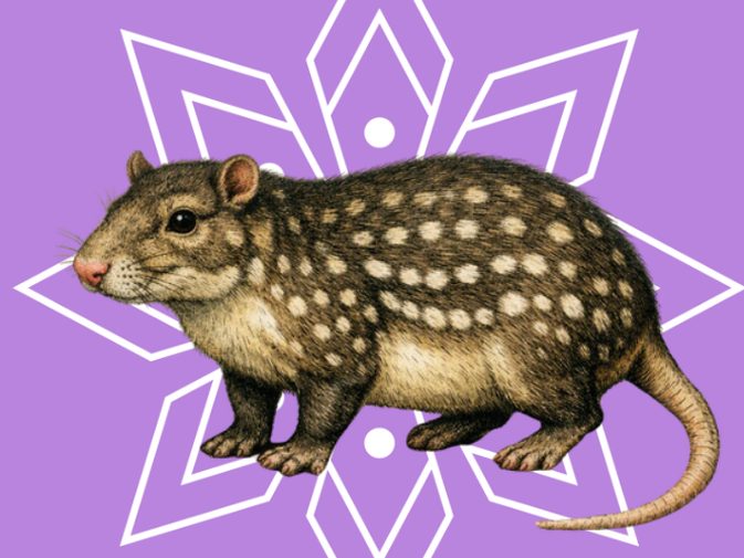 Ilustración de Tepezcuintle (Cuniculus paca)